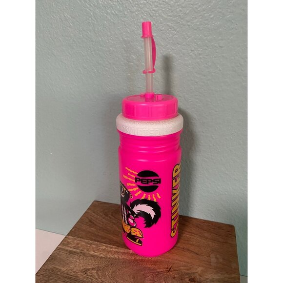 Vintage Pepsi Plastic Stinker Hot Pink Animal Tumbler with Lid and Straw‎ - Picture 7 of 12